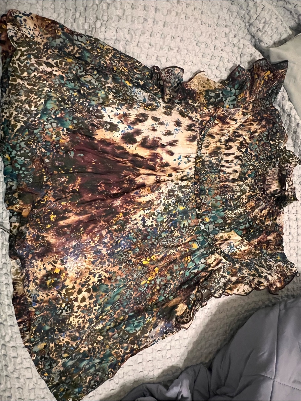 Lola & Sophie Multicolor Abstract Animal-Print Top